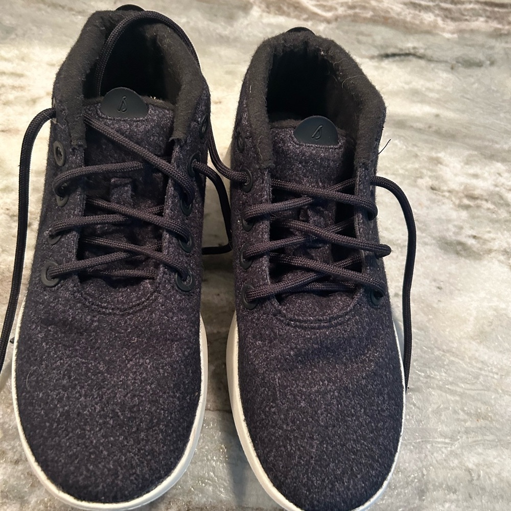 Womens Allbirds Wool Runner Up Mizzles- Natural Black -Size 9